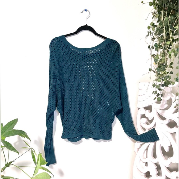 {Express} Open Weave Dolman Sweater - Picture 2 of 4
